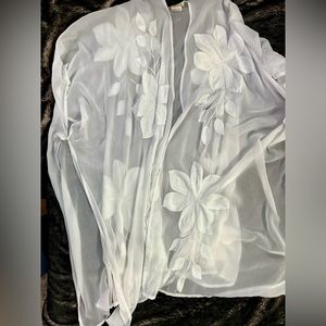 Sweet magnolia sheer floral cardigan